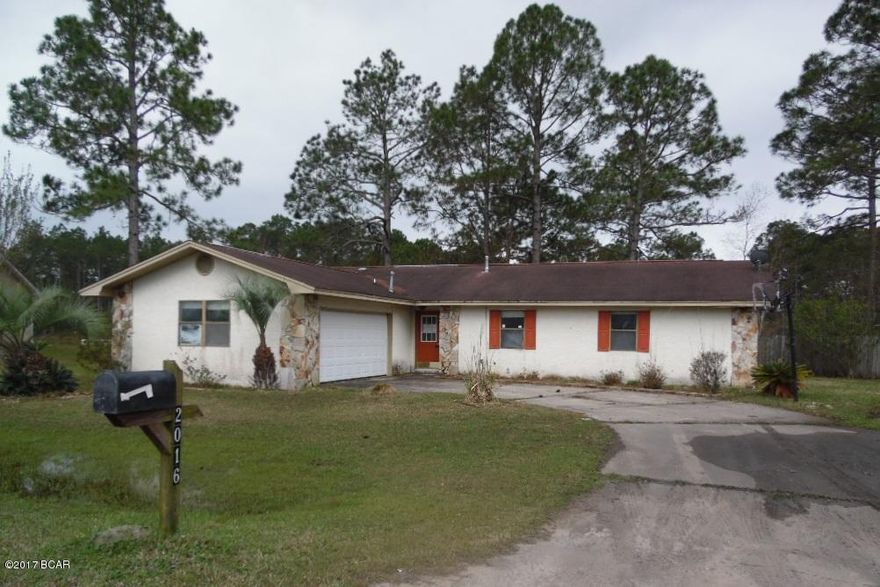 Great opportunity to own a 3 bedroom, 2 bath home with garage. Property is conveniently located in Sandy Creek . Just minutes away from, shopping , Shipyard and Tyndall Air Force Base. Make your private showing appointment today. Home sold as-is. Prior to seller receipt and approval of the full title package from foreclosure, title to the property will be conveyed by a quit claim deed.
