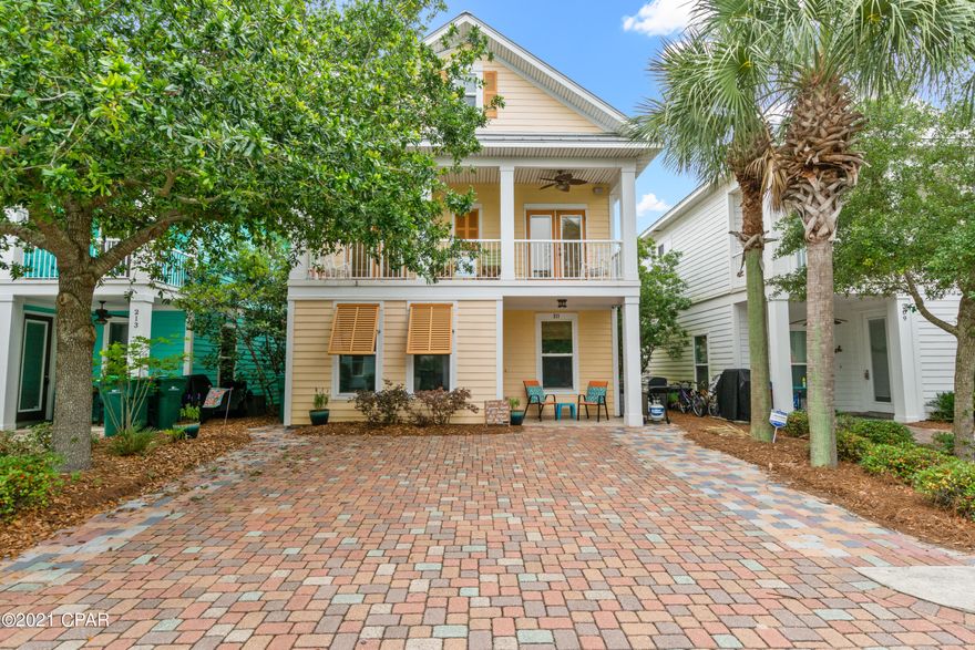 Welcome to your new beach dream home! This is an investor's dream, located in one of Destin's most highly sought after gated neighborhoods, ''Villages of Crystal Beach.'' This home has been recently updated and meticulously maintained and features hardwood floors in all of the bedrooms, granite countertops in the large kitchen and bathrooms, tiled backsplash in the kitchen and stainless-steel appliances. Stackable washer and dryer in laundry room. Decorated tastefully, and with plenty of room for a large family. The kitchen bar features seating for 11, and the dining room table features seating for 8. 4 bedrooms feature 1 king, 2 queens, and 4 bunks (2 double, 2 twin). Tiled covered porch on the 2nd floor overlooking the beautiful landscaping of the complex. Master bath features walk in shower, separate tub, walk-in closet, and double vanity. The other 2 full bathrooms feature shower/tub combos with vanities. A half bath services guest downstairs. A covered front porch with seating and space for grilling. Paver driveway features parking for 3 cars! Complex has a beautiful resort style pool with lush landscaping throughout, including a covered bar/party area. This home will not last long and is a rental machine! Call today to schedule your viewing. All sizes are approx. and if important should be verified.