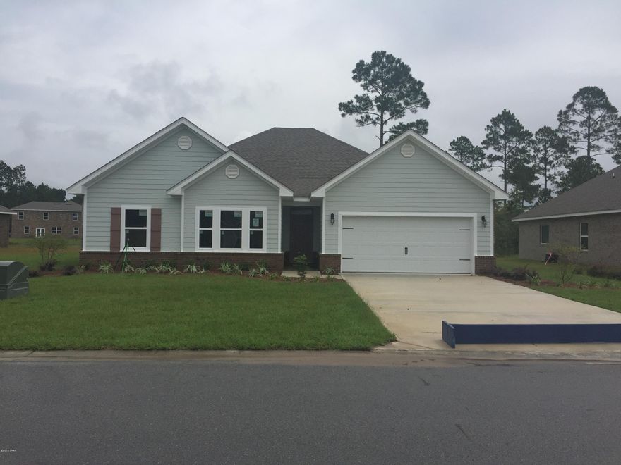 Red Tag Event!!! Up to $10,000 in closing cost when using builder preferred lender.1/19-1/27 and must close by 3/15/19

The Jasmine plan is a 4 bdrm 2 bth brick home situated on .40 acre lot and backs to trees. The Master suite has an expansive master bath and walk in closet with double sink vanity and separate garden tub. Master and great rooms offer 9' tray ceilings with recessed lighting! The great room opens into kitchen and over-sized island. Dining area opens to 7X17 covered patio. Fanning Bayou is a natural and secluded setting surrounded by conservational habitat, yet within close proximity to shopping, dining, and the new Panama City International Airport. The neighborhood has a gorgeous pool house complete with a 5,000 sf pool, open and shaded lounge areas, entertainment pavilion and green space.