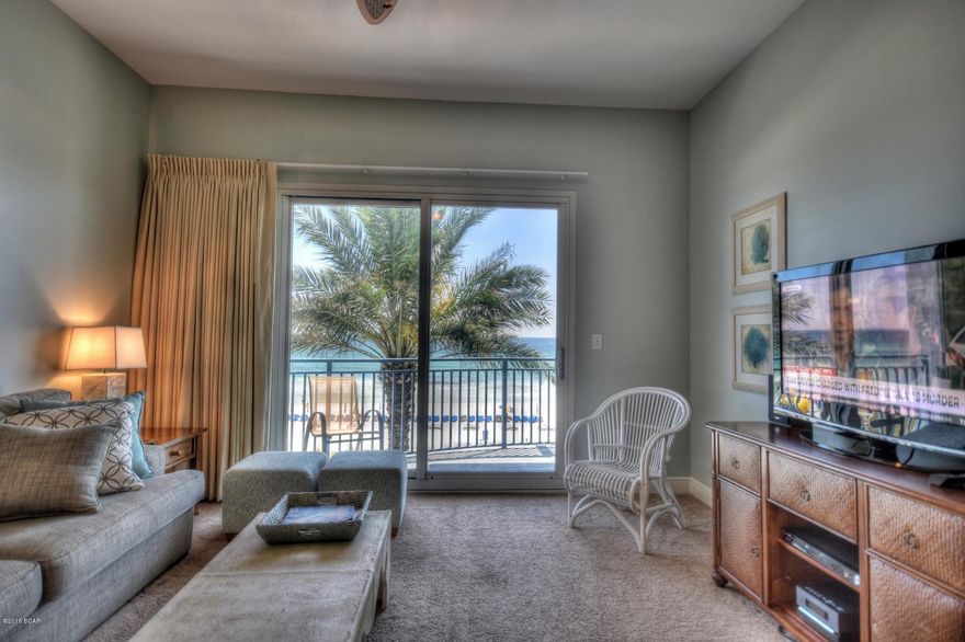 Why yes, that is a palm tree that you can see from your floor to ceiling sliding glass doors :) This fully furnished 3 bedroom, 2 bath, 2nd floor condo has recently been updated to reflect a timeless, beach chic style that is sure to appeal to the professional decorator in all of us. With 9 ft ceilings, granite counter tops, large private balcony with electric grill, you would be hard pressed to find a better property at Sterling Breeze. The spacious gulf front master bedroom features a king bed and a commanding view of the emerald green waters and sugar white sands of the Gulf of Mexico. The second bedroom is furnished with 2 sets of twin bunks to accommodate you children and their friends. The 3rd bedroom is private, has a queen sized bed, and a private balcony. The living area and master bedroom both have access to the large balcony featuring 180 degree vistas of the worlds most beautiful beach.

Located on the second floor of Sterling Breeze, owners of this condo will have access to world class amenities including state of the art fitness center, pool side wine bar, heated pool and whirlpool spa, community activity room, and secure parking. The second floor location lends itself to walking up or walking over from the secure, covered parking garage. All of this is located within a short walk to dining, entertainment, and groceries. Dont let this one get away from you. Call today to schedule an appointment.