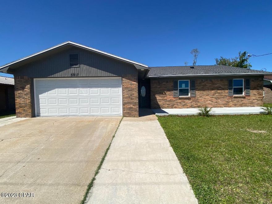COMPLETELY RENOVATED near TAFB - 3/2 approx 1,800sqft brick house with open floor plan, LVP flooring, stainless appliances, granite counters, recessed lighting, wood-burning fireplace, covered back patio, large laundry room, 2-car garage. W/D hookup. Pets negotiable w/ deposit, restrictions apply.