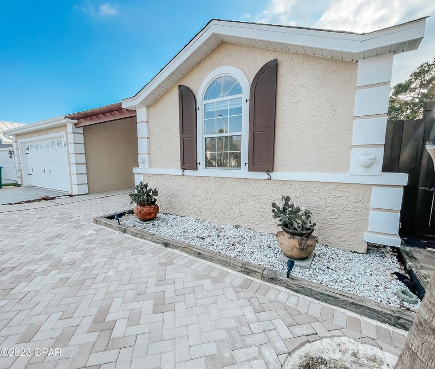 CURRENTLY UNDER CONTRACT, SELLER WILL CONSIDER BACKUP OFFERS 
Beautiful 3 bedroom 2 bath home in charming Seaclusion Beach, just a short golf cart ride to 5 gated and coded private beach accesses. 
Roof and HVAC were replaced in 2018. Plumbing and Pool mechanics were replaced in  2022. The driveway was recently redone with pavers for low maintenance and extra parking. 
This home features an open floor plan, high ceilings, recently updated master shower and a large backyard that is ready for your personal touch and perfect for entertaining!   Located close to Pier Park and Frank Brown Park, this home is a must see!!

NO short term rentals allowed.