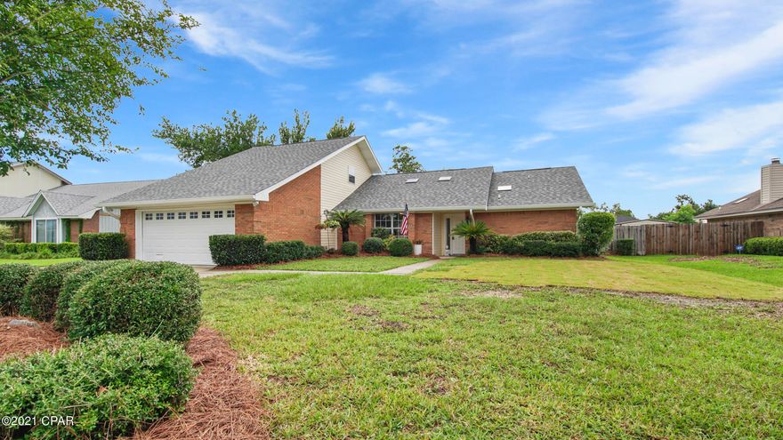 Absolutely immaculate home in family-friendly, well established Derby Woods! This 5BR/2BA home has been beautifully  remodeled with plenty of space for the entire family and convenient to top rated charter schools. Enter through the brand new front door into a large living room with 2 new skylights, new sliding glass door to back patio, vaulted ceiling and a wood burning fireplace. Kitchen features recessed lighting, all new custom cabinets w/ pantry, quartz countertops, stainless appliances and a large dining area big enough for the family table and a china cabinet with new sliding door to the patio for grilling. There is a formal dining room which could also be used as a library, office or music room. Split floorpan has the master bedroom on one side of the house and three bedrooms down the hallway on the other side. Upstairs is another large bedroom/office. Flooring on the entire lower level is ceramic tile with new carpet upstairs. All rooms are generous in size.  Down the hallway are three large closets for storage. The two car garage also has a big storage closet under the stairs. Backyard is fully fenced for kids and pets. The driveway has been expanded for additional parking. The entire family will fall in love with this home! All sizes and dimensions approximate - buyer to please verify if important.