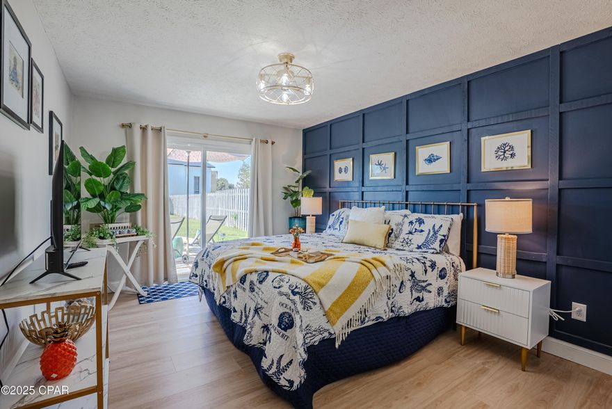 'CURRENTLY UNDER CONTRACT, SELLER WILL CONSIDER BACKUP OFFERS'Looking for a beach house with  three-bedrooms, two-baths,  featuring a fresh, modern renovation inside , in a golf cart friendly  neighborhood close to the white sandy beach and public boats ramps too? if so this is the one!  The interior is bright, with complete new stain-master LVP   flooring throughout the entire home Oct 2025 , making it easy to maintain and perfect for a coastal lifestyle This home was completely renovated in 2023 . All new kitchen cabinets , appliances , bathroom cabinets , sinks, tile , vanities  doors and more!  The great room is perfect for guests and entertaining, extra large and roomy with vaulted ceilings. This home is being sold turn key all furnishings stay so bring your suitcase and move right in! NO HOA and short term rentals allowed . One block from south lagoon and boat ramps and 3 blocks from the white sands of the gulf .  Outside, the home is protected by a new roof Oct 2025, and its backyard  offers a private pool , deck and covered metal gazebo for relaxation and a large shed in this  large open oasis complete with beautiful landscaping. Call your favorite Realtor for your private tour today!!