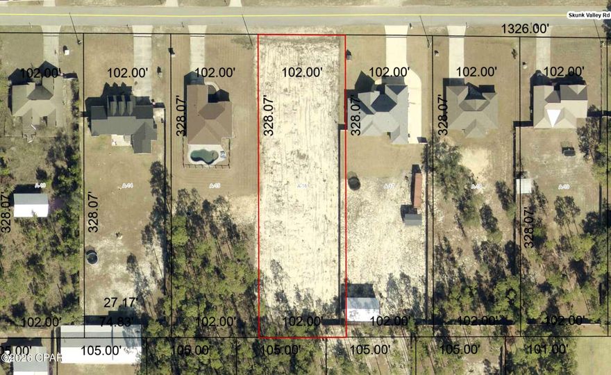 Home Site Lot:
Prime Location: Peaceful Southport setting, just a short drive to Lynn Haven and downtown Panama City (11 miles).
Ready to Build: Cleared, level parcel in a platted neighborhood; perfect for a custom single-family home.
Travel Convenience: Only 18 minutes (14 miles) to Northwest Florida Beaches International Airport.
Low Risk & High Value: Located in a no-flood zone.
The Best of Both Worlds: Enjoy ''country-style'' living without sacrificing proximity to city amenities. 

Build your dream home in the peaceful country corridor of Southport. This cleared and level parcel is located in a quiet, platted neighborhood, offering an ideal setting for a single-family residence. Situated outside the city's hustle, you are still only 11 miles from downtown Panama City, and 14 miles from Northwest Florida Beaches International Airport, and just 21 miles to Tyndall Airforce Base. Located in a preferred ''X'' flood zone, this large 3/4acre lot is ready for immediate ground-breaking in a community where new home values are consistently rising over the $400k mark on Skunk Valley Rd. We are ready for your call or your Realtor's call, just call today!