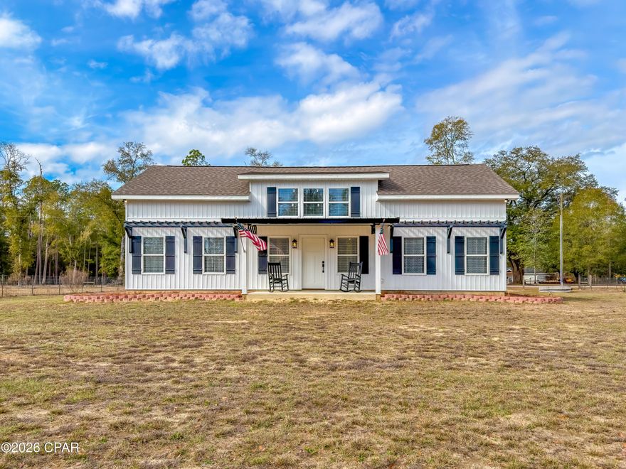 Welcome to peaceful country living at 15608 NE New Market Road in Hosford, Florida -- a beautifully crafted 2024 new build designed for comfort, space, and everyday enjoyment. Set on .85 acres with a fenced yard, this 3-bedroom, 2-bath home offers 1,761 square feet of modern living where you can relax, entertain, and enjoy the quiet charm of North Florida.

Step inside to find bright open spaces, stylish finishes, and thoughtful design that makes daily life feel easy. The spacious layout flows naturally, creating the perfect setting for gathering with friends, hosting meals, or simply unwinding after a long day. Spray foam insulation in the roof and west wall adds energy efficiency and year-round comfort.

Outside, the fenced yard provides room to enjoy outdoor activities, gardening, or peaceful evenings under the open sky. The location offers the best of both worlds -- privacy with convenience. You're approximately 45 minutes from Tallahassee International Airport, about an hour to downtown Tallahassee, and just over an hour to the beautiful beaches of St. George Island.

If you're looking for newer construction, modern comfort, and space to enjoy the Florida lifestyle, this property is ready for you. Schedule your private showing today and experience it for yourself before it's gone.