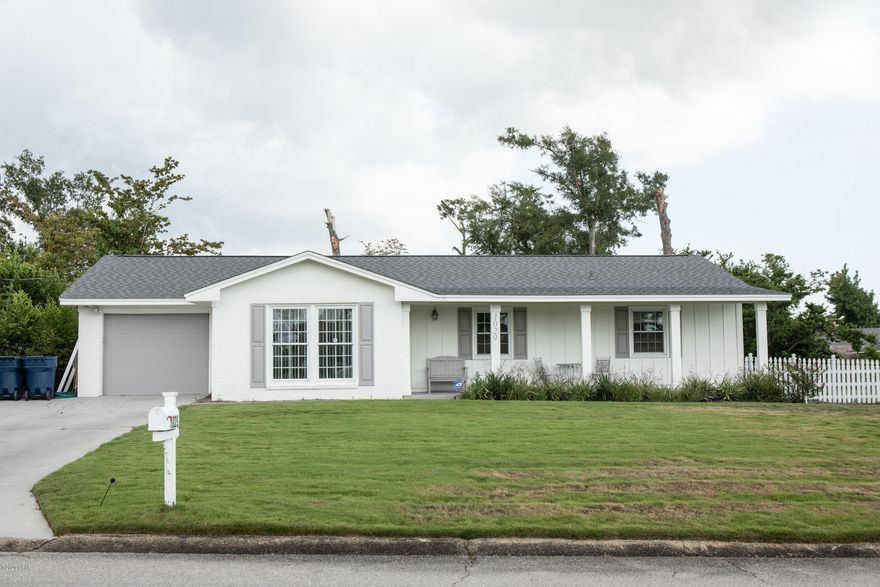 Beautifully renovated 3 bedroom 2 bath home. Open floor plan with new kitchen that boasts quartz countertops and stainless steel appliances. The house has two living areas allowing for a formal and family room. Updated guest bathroom with jet tub. New roof, new air conditioning system including new duct work, air handler and condensing unit.  Freshly painted inside and out. Finished garage and air conditioned laundry room with additional storage. Well pump and sprinkler system. Double sized driveway with 4 parking spots. Garage door with smart technology. This is a prime location in a well maintained neighborhood with a large fenced in yard.