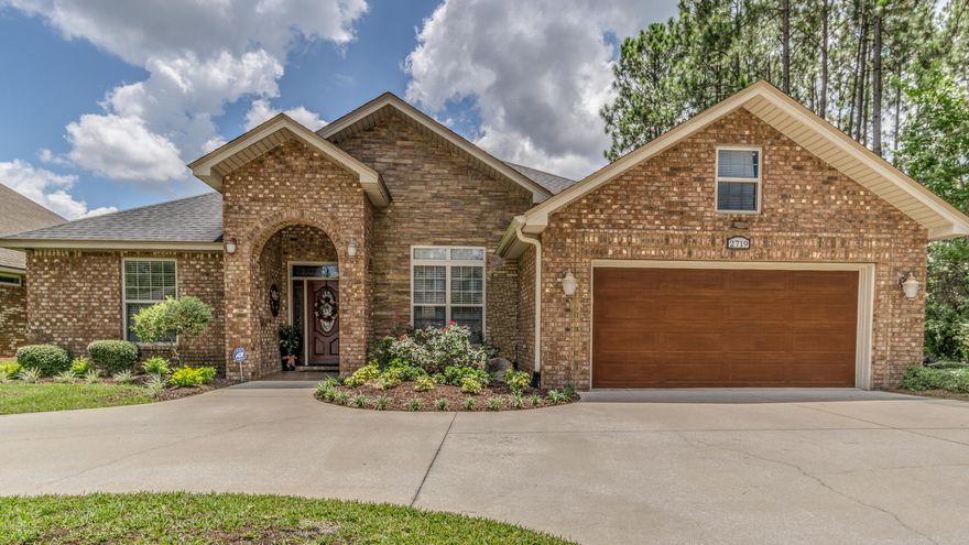 This gorgeous, all brick home is an entertainer's dream!! With 4 bedrooms, 2 full baths, located in the popular Hawks Landing neighborhood with an AMAZING outdoor kitchen. Outdoor gas fireplace, place for a TV (doesn't convey), outdoor kitchen with granite countertops, new grill being installed, outdoor sink, and fridge. You can enter from the breakfast nook sliders, living room, or even your master sitting area. With stained concrete flooring inside home as well as the back patio. Brand new HVAC system. Custom kitchen with plenty of cabinetry (don't forget the pullout spice racks on the side of the fridge and stove), gas stove, and granite. Master suite has a sitting room and an amazing en suite with separate tiled shower, jacuzzi tub, and 2 vanities. All sizes/info/measurements approx.