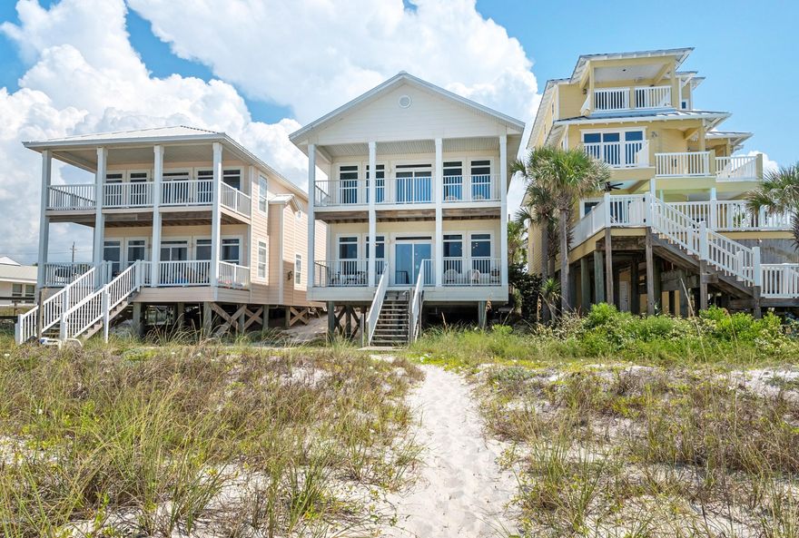CURRENTLY UNDER CONTRACT, SELLER ACCEPTING BACKUP OFFERS. Rare Custom built Beachfront House priced to sell quick! The best of the West end of Panama City Beach and is a Short Term Rental Goldmine! This spacious and stunning custom built beach home features both modern amenities and architectural character in a fantastic location. Everywhere you look, you'll find panoramic views of the water, multiple oversized balconies and endless summer days. 35 feet of privately owned beach sits at you fingertips and will have your family, friends and guests coming back year after year. This stunning 5 bedroom, 4 bath home boasts an open-style floor plan with a large kitchen and living space. The Gulf Front master bedroom is complete with a king bed, private bathroom, a sitting area with two couches.