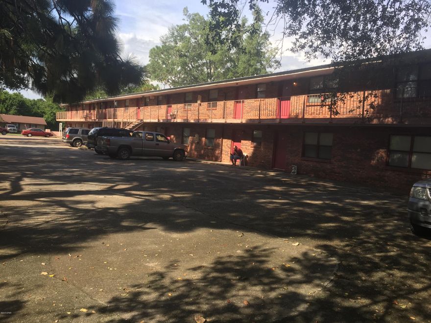 16 unit apartment complex located close to Tyndall AFB.  Recent metal roof replacement.  Brick construction and very well maintained.  12 two bedroom one bath  ~ 1000 sf each; 4 one bedroom one bath ~700 sf.  Each two bedroom rents for $650 - one bedroom for $550.  Gross Potential Income of $116,400.  The complex is in a well maintained residential neighborhood.  Each unit pays own utilities.  A laundry mat on site earns extra income.