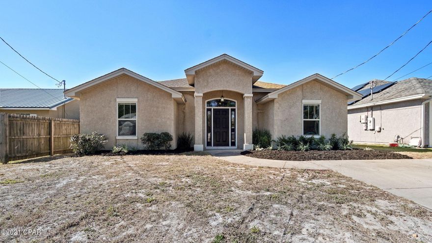 'CURRENTLY UNDER CONTRACT, SELLER ACCEPTING BACKUP OFFERS' Cozy little beach Cottage, 4 bed 2 bath with great fenced in back yard, tile in main part of home and carpets in the bedrooms. Spacious kitchen with breakfast bar and stainless steel appliances No HOA fees, and vacation rentals are allowed.