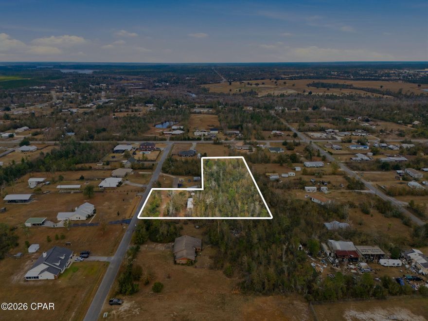 Rare opportunity to own 2.04 acres of vacant land in a desirable area of Panama City with no HOA restrictions. This spacious parcel offers flexibility for future use, development, or investment.

A mobile home remains on the property but is not habitable and is considered to have no contributory value. The seller inherited the property and has limited knowledge of prior improvements; however, there was previously a habitable mobile home on site. It is believed that a septic system, well, and power hookups may exist, though their presence and condition are not guaranteed.

Property is being sold as-is. All information is deemed reliable but not guaranteed. Buyer and buyer's agent to verify all details through their own due diligence, including but not limited to zoning, land use, utilities, measurements, inspections, and any removal requirements.

A great opportunity to secure acreage in a growing area with no HOA constraints.

**More photos Coming Soon!**