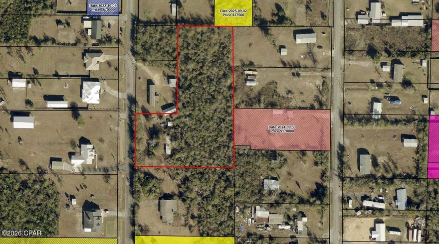 Rare opportunity to own 2.04 acres of vacant land in a desirable area of Panama City with no HOA restrictions. This spacious parcel offers flexibility for future use, development, or investment.

A mobile home remains on the property but is not habitable and is considered to have no contributory value. The seller inherited the property and has limited knowledge of prior improvements; however, there was previously a habitable mobile home on site. It is believed that a septic system, well, and power hookups may exist, though their presence and condition are not guaranteed.

Property is being sold as-is. All information is deemed reliable but not guaranteed. Buyer and buyer's agent to verify all details through their own due diligence, including but not limited to zoning, land use, utilities, measurements, inspections, and any removal requirements.

A great opportunity to secure acreage in a growing area with no HOA constraints.

**More photos Coming Soon!**