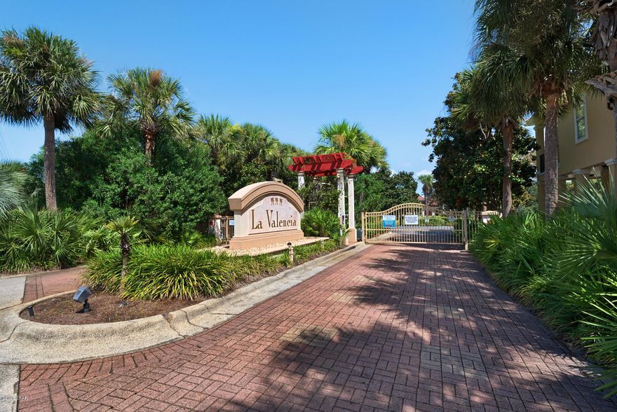 La Valencia is one of the beaches finest West End neighborhoods with gated entry, private beach access and beach front pool, clubhouse, second pool and tennis court and seclusion to relax and unwind. Homes and townhomes in this desirable location sell fast. La Valencia is very popular with vacation renters. This mediterranean style townhome is 1,882 SF with 3 bedrooms and 3 full baths, but for vacation renters the bonus room on the second floor is set up as a bunk room and the 3rd floor observation tower is used as a 4th bedroom, bringing the numbers up to 4 bedrooms, 3 baths plus bunk! This delightful townhome is perfectly outfitted for vacation rentals, a private vacation home or even full time residence.