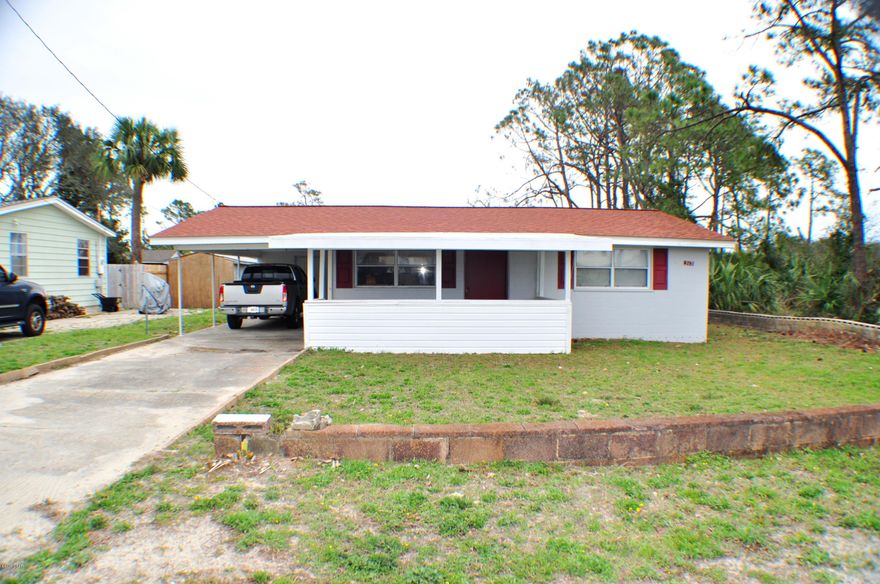 CURRENTLY UNDER CONTRACT, SELLER ACCEPTING BACKUP OFFERS. Just two blocks from the beach is where you'll find this charming 2BR/1BA bungalow.  Low maintenance block construction, this is an ideal weekend retreat or home for first time buyers!  The roof was replaced in 2012 with architectural shingles, the AC is 3 years old, it's all electric,  and the backyard is nice and roomy!  There's even a lovely covered front porch where you can sit and enjoy the balmy Florida weather.  Did we mention how close you are to the beach?  Beach access #47 is a straight shot.  You're also convenient to parks, schools, shopping, dining and so much more.  All info is approx. and must be verified by Buyers if important.