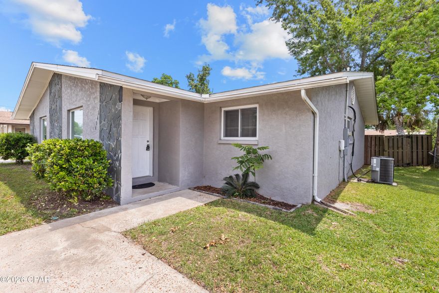 New Flooring, freshly painted, and spruced up! A great-sized kitchen with plenty of storage, a pantry, and a dishwasher. This well maintained, three-bedroom, two full-bath unit, right in the heart of Callaway would make an awesome starter home or a GREAT INVESTMENT. It is just minutes from Tyndall Air Force Base. Nice, big fenced in backyard with beautiful trees, perfect for adding shade. This backyard is ideal for a growing family and plenty of room for furry friends.