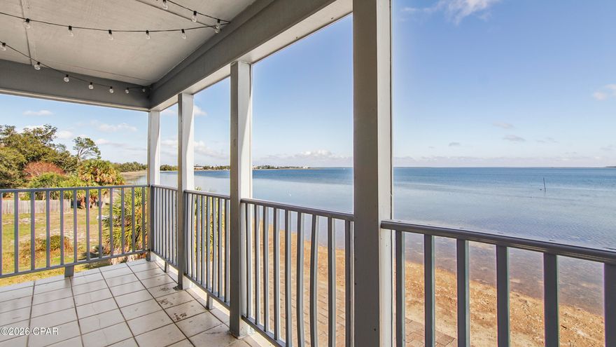 Welcome to year-round resort living in the charming waterfront community of Sunbay! This affordable waterfront three-bedroom, two-and-a-half-bathroom townhome offers waterviews throughout the livingroom, kitchen, primary bedroom, and both balconies, including the primary bedroom balcony, private beach access, and beautiful views of the bay. The primary bedroom features a private balcony, and the home includes an attached garage and is an end unit that offers extra parking, in-unit laundry, upgraded lighting, stainless steel appliances, and luxury vinyl plank flooring throughout. Freshly painted and ready for new owners, this townhome is the perfect getaway or primary residence. Imagine waking up to stunning bay views from your living room, kitchen, and primary bedroom! Start your day with a refreshing dip in the large resort-style pool, or enjoy an evening stroll along the shoreline to unwind. If you love being near the water, this home is an excellent fit for you and your family. Conveniently located near Tyndall Air Force Base, this unit also makes for a fantastic rental opportunity if you would like to offer your tenants a waterfront experience. Enjoy living close to numerous shops, parks, restaurants, marinas, and a brand-new public pier just down the road. Don't miss out on this turn-key townhome. Contact your favorite Realtor today for more information or to schedule a showing.