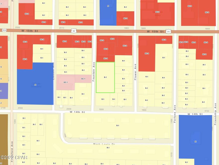 Almost 1 acre residential lot in Panama City. Lot can be split, but buyer should do due diligence to confirm. 

Zoned RLD 1 Allowable uses – Residential single-family and multi-family up to 4 units attached, public and private schools grades K – 12, utilities, and public or non-commercial private recreation (per panamacity.gov comprehensive plan).
