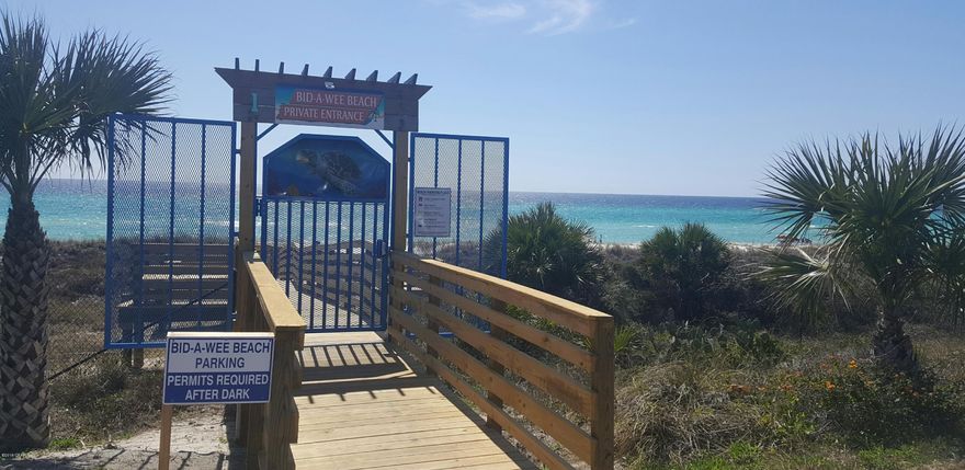 If you're looking for a spot to build your beach house, you'll love this one! Bid A Wee is known for it's 7 dedicated beach access points with gated access to a huge private beach for this neighborhood.  Enjoy a less crowded beach occupied only by your neighbors!  It is a golf cart friendly neighborhood with lots of places to eat and visit within a golf cart ride away.  This is what beach living is all about.  The lot has already been surveyed and has boundary markers out.  Owner is a licensed Florida Realtor.