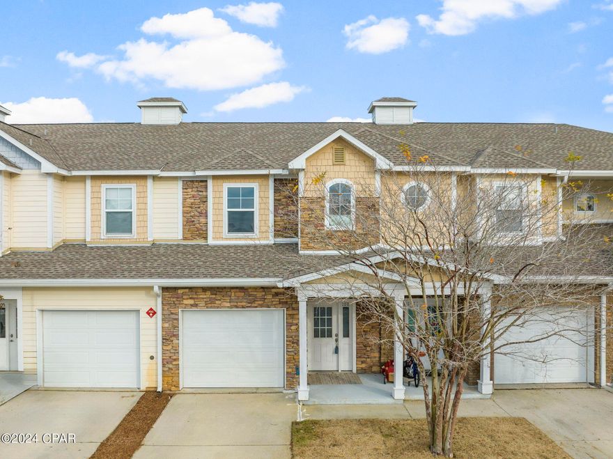 CURRENTLY UNDER CONTRACT, SELLER WILL CONSIDER BACKUP OFFERS
Brand New Luxury Amenities in the New Emerald Park .  You must see the new pool and outside accommodations.  A Full gym with everything you would need... Unbelievable!!! 
If you work from home, they have a Coworking area for office space.  I was amazed at these new amenities and I'm sure you will be too!!!  The townhome is beautiful and newly renovated as well, 2/2.5 townhome with attached garage.  This floor plan is both spacious and provides convenient living space. 2 master suites for shared housing.  Luxury living at an affordable price located on the east end of Panama City Beach, close to shopping, restaurants, entertainment and most importantly The Beautiful Beaches Of The Emerald Coast.  HOA, covers 2 pools, clubhouse with game room, coworking area, full gym, landscaping, internet- Wi-Fi, water, sewer, trash disposal, and TV cable. PETS ARE ALLOWED