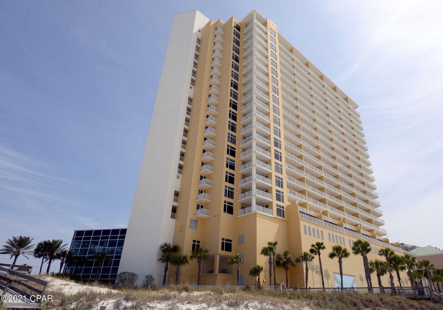 Come see this One of a Kind first floor (4th floor Elevation) fully furnished and rental ready three-bedroom Gulf front condominium with a massive 16x16 balcony that will blow you away! Not only will the spectacular view take your breath away, but this grand balcony can be accessed from both Great Room and Master Suite. This Phenomenal Unit has upgraded tile plank flooring throughout, granite countertops in the Kitchen and an overall Wonderful Beach Theme that will be enjoyed by all who come to stay.

Sterling Reef is located in a prime location just beside the County Pier & has Shipwreck Island Waterpark right across the street leaving you plenty to do just outside your door. This property offers a Gulf front in ground pool, front workout facility, three BBQ grills and covered parking beneath the building. So don't miss your chance to call this unit your own!!! Call to make your showing appointment today!