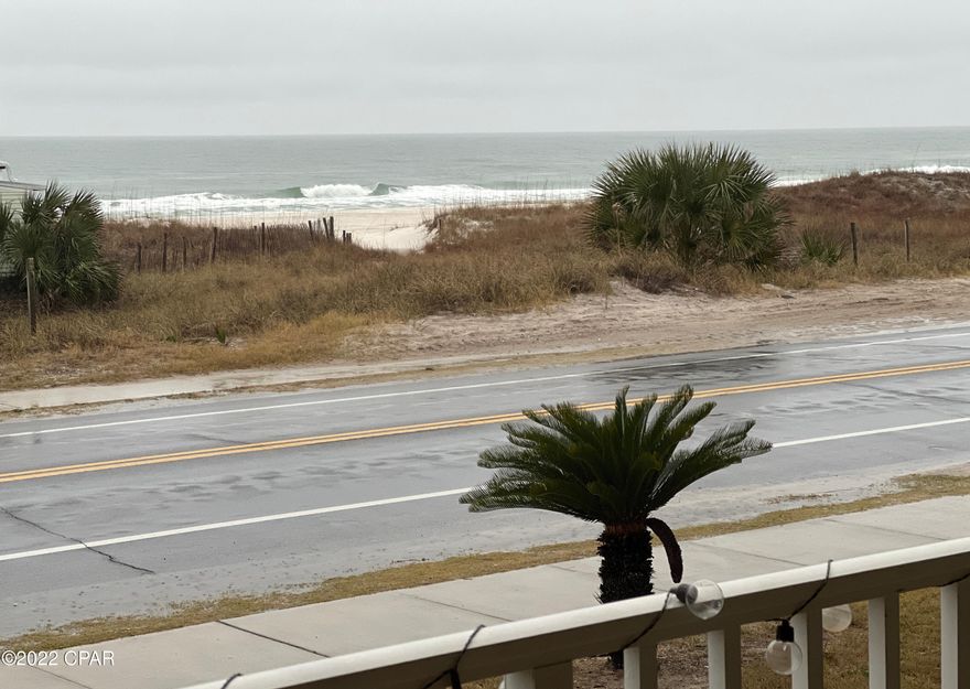 CURRENTLY UNDER CONTRACT, SELLER ACCEPTING BACKUP OFFER. Convenient first floor unit just across the S' street from the sandy white beaches! Sit on your balcony and watch mesmerizing sunsets reflecting off the shimmering emerald waters of dedicated Laguna beach! This low density ''small batch'' condo is  located on the peaceful west end of Panama City Beach. The unit has LVP flooring throughout living areas, tile in the foyer and wet areas, the kitchen has been updated with granite countertops and stainless appliances. The air conditioning system is newer. This complex does not allow vacation rentals (60 day minimal) so is the perfect spot for your primary beach home or for your private escape to one of the world's most beautiful beaches!