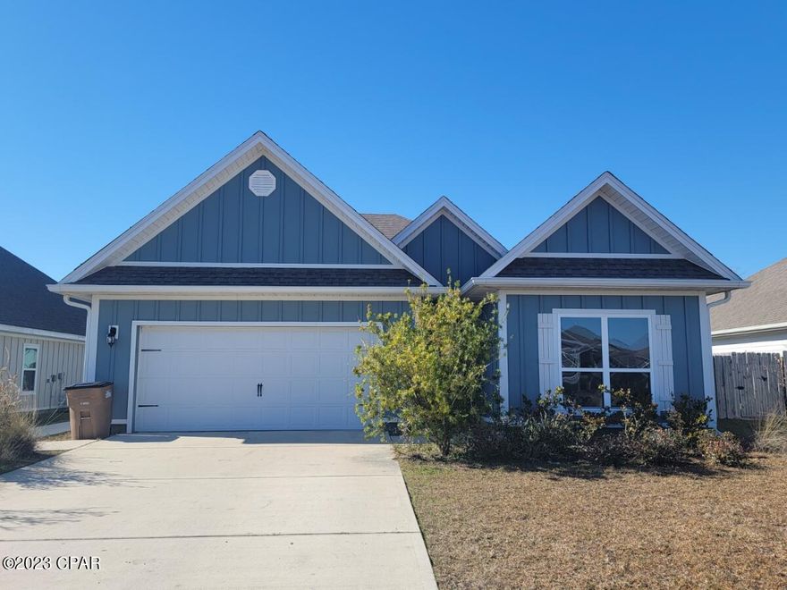 Rare find located in Bridge Harbor subdivision!  *private mother-in-law suite & 2nd kitchen*
This is a Single  3 bedroom, 2 bath family home, with an additional 1 bedroom, 1 bath mother-in-law suite ideal for extended family or guests.  This suite has complete separate and private kitchen, bathroom, and living area. Along with it's own separate entrance.

The main home, has a open spacious split bedroom floorplan. Kitchen has granite countertops and island. Equipped with stainless steel dishwasher, microwave, smooth top range and refrigerator. Also washer & dryer with the home & the stackable for the Guest Quarters. Luxury vinyl plank flooring and carpet in the bedrooms. The Master bath has a separate shower and tub, double sink vanity, and walk-in closet. Screen back porched, privacy fenced backyard. The interior has been freshly painted too. (Sub leasing the mother in quarters may be permitted subject to approval by Landlord and Management)  This home is convenient to Tyndall AFB, shopping, schools, and the beaches. Pets are subject to approval by property owner. There is a community pool with grilling stations too.  Call to schedule tour.