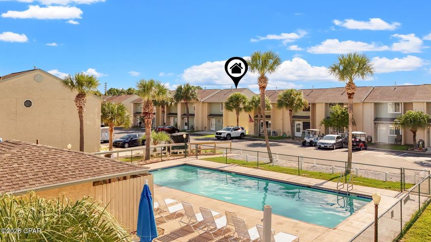 Beautifully updated extra-large, glass-back 2 bedrooms, 2.5 baths, end unit. Search on YouTube ''For Sale 197 Robin Ln in Gulf Highlands Beach Resort'' for video tour. Located right across from the community pool, with a second pool and tennis court just steps out back, this home blends comfort, convenience, and style in one unbeatable package. Inside, you'll find tasteful upgrades including LVP flooring, a cozy brick accent wall, shiplap details, and stylish furnishings throughout, all of which convey with the sale, including the custom-built Amish patio set. New 2025 HVAC & 2022 Roof.
Enjoy peace of mind with two assigned parking spaces right at your doorstep, plus golf cart parking, and yes, this is a golf-cart-friendly community just a 5-minute walk (or 2-minute ride) to the beach!
FHA & VA approved and rental-ready with strong projected GRI of $40K+, this home is ideal for personal use, short-term rental, or both. Don't miss this rare opportunity for a fully furnished coastal getaway in a prime PCB location! LOW HOA includes: 11 pools (5 heated), shuffleboards, water-front restaurant & pool, mini golf, exercise room, tennis courts, pickleball, playground, WIFI, pest control, termite bond, trash, ground keeping, irrigation, property patrol, gated community, etc.