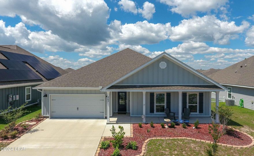 AMAZING! This 4/2.5 BETTER than NEW Victoria floor plan - with it's Hardie Board Siding, Elegant Trey Ceilings and Spectacular Views of the Lake is ready for you! Enjoy the OPEN FLOOR plan, perfect for entertaining! The kitchen, with it's center ISLAND, and walk in pantry was designed for the chef in you! The BONUS room offers many options! Washer & Dryer convey!!! Enjoy outdoor gatherings in the large FENCED backyard, perfect for family and/or relaxation. Community has a Resort pool with BBQ grills & pavilion area, sidwalks throughout! Utilize the direct walking access to Callaway Bayou, where you can launch paddleboards and kayaks. Super close to Tyndall AFB, shopping and BEACHES! Please contact your favorite Realtor to see this one....you will be glad you did!! Buyer to verify all measurements and information.