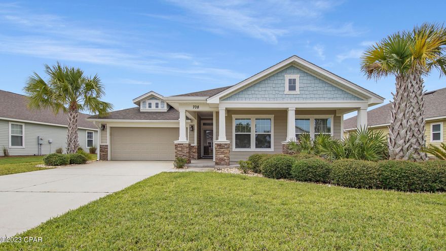 AVAILABLE NOW! Gorgeous home in the highly desirable Breakfast Point Subdivision in Panama City Beach. This home boasts a spacious living room, separate dining room, huge kitchen with granite counter tops and a breakfast bar that can easily seat 5. The primary bedroom features an attached bathroom with a walk-in shower, soaker tub, double sink vanity and walk-in closet. The three other bedrooms are spacious and next to the guest bathroom. Outside features a nice fully fenced back yard and screened in patio. Pet friendly! Minutes to the white sandy beaches, restaurants, shopping and more!