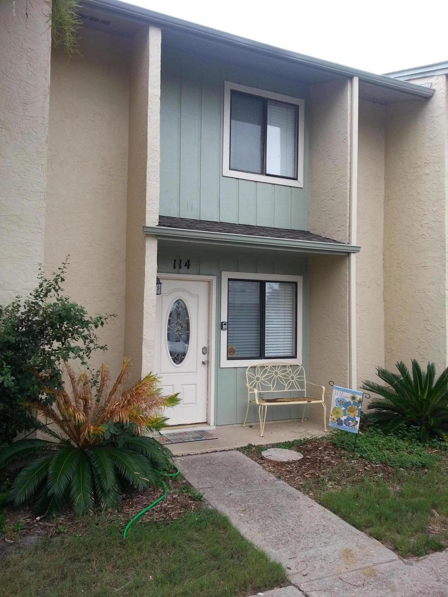 Very nice 2 bedroom - 1.5 bath townhome in a great location, close to the beach walk!   New architectural roof in 2014 - Rinnai tank less water heater - New AC & Furnace in 2012 - Unit interior painted, new counter tops and new appliances added in 2012. First floor living area has 15'' ceramic tile - upstairs living area fully carpeted.  Has a screened balcony off of the master bedroom.  Gulf Highlands Beach Resort is a 65 area gated community; with club house and pool on the Gulf.  There are 11 pools - five heated. Tennis courts, shuffle board, mini-putt-putt, fitness and conference center. A true BONUS is the low monthly HOA fees of only $140.00 per month!   Measurements, dimensions and ages are approximate and should be verified by the new buyer prior to making an offer if important. NOTE:  Excluded from sale are the BED in the master bedroom and the TV STAND on the first floor.