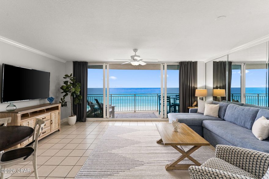 Turn-key Gulf-front ownership with strong, consistent rental performance.

This beautifully updated 1-bedroom, 2-bath residence at Emerald Beach Resort offers the ideal blend of personal enjoyment and income-producing potential. Located 1.5 miles from Pier Park, 1.2 miles from TopGolf and less than a mile from the newly approved surf park, this sixth-floor condo delivers stunning gulf views, direct beach access, and access to one of Panama City Beach's most amenity-rich resorts.

Designed for the vacation rental and second-home market, the unit has been thoughtfully refreshed and meticulously maintained, including:

• All new bedroom furnishings (2022)
• Entire unit painted (2022 & 2025)
• Dishwasher replaced (2023)
• New living room couch, chair, and rug (2025)

The floor plan offers two full baths, a spacious Gulf-front balcony with new Polywood furnishings, and comfortable coastal interiors designed for guest satisfaction and repeat bookings.

Owners and guests enjoy Emerald Beach Resort's extensive amenities, including:

• Large Gulf-front pool, hot tub and Tiki Bar  
• Private beach access 
• Designated beach chair and umbrella set-up for two
• Large family friend amenities area with two pools, one being an oversized kid friendly water play area.
• On-Site Fitness Center
• Game room and outdoor recreation area
• Air-conditioned SkyBridge Sky Bar & Grill with comfortable seating and fantastic views
• On-site Starbucks
• Private gated parking with TWO designated parking spots 
• Eight high-speed elevators
• 24/7 security

Whether you're expanding your investment portfolio or securing your own Gulf-front escape that offsets ownership costs, Unit 627 presents a compelling opportunity in a highly recognizable beachfront destination.

Rental history and projections available upon request.