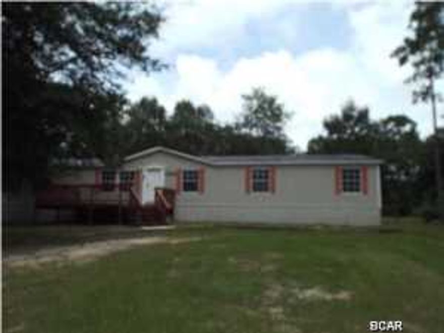Larger five bedroom three bathroom manufactured home with a bonus room (no closet) sitting on a 1/2 acre offered as is. This very large 2280 sq ft house has a lot of of room both inside and outside. This fixer upper has been white boxed and is ready for handy man tomake it a home. All sizes are approximate please verify accordingly.