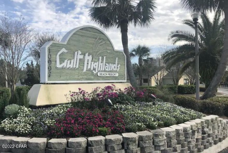 Beautiful 2 BR unit with 2.5 Baths. Nicely appointed and move-in ready! This unit is located in the Gated Gulf Highlands Beach Resort. There are 11 Pools, 5 Tennis Courts, and an 18 Mini Golf Course. Catch a Sunset at the Pool on the Beach Front Pool. Awesome family friendly resort. Dues include Basic Cable, Internet, Trash, Pest Control, Lawn Mowing, and all of the Amenities. Age, SF, and dimensions approximate