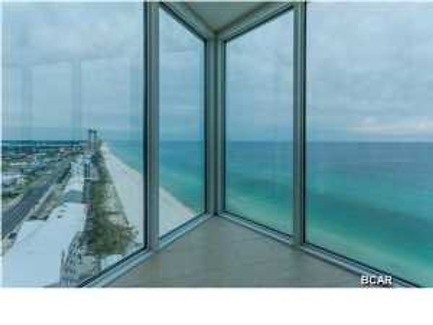 NEVER EVER BEEN OCCUPIED! LIKE NEW!! Breathtaking- RARE East end corner unit with large balcony for sale in Palazzo! Panoramic views of the sugar white sandy beaches and emerald waters of the Gulf of Mexico extending 50+ miles! Unit #1401 is a breathtaking 3-bedroom, 3-bath, Gulf front corner east end unit. The entire corner as well as the front of the unit is all floor to ceiling glass offering a superior view of the emerald waters of the Gulf in the background - one of a kind views! It is mostly furnished-tags still on the quality furniture that is NEW. Interior features a spacious & open floor plan (~1,849 sq. ft.), raised ceilings, and crown molding throughout. The floor to ceiling glass windows and sliding doors maximizes the spectacular views and the glass itself has