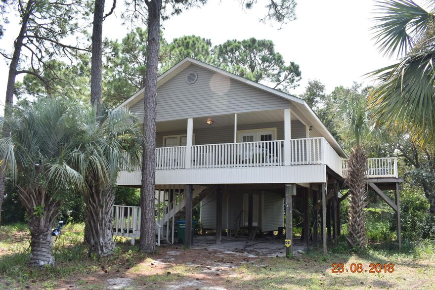 Home on S. Lagoon. 3 bedroom, 1 bath. Nice view of the lagoon from the large deck. Located across from public boat ramp. Extra parking for a boat on the side.