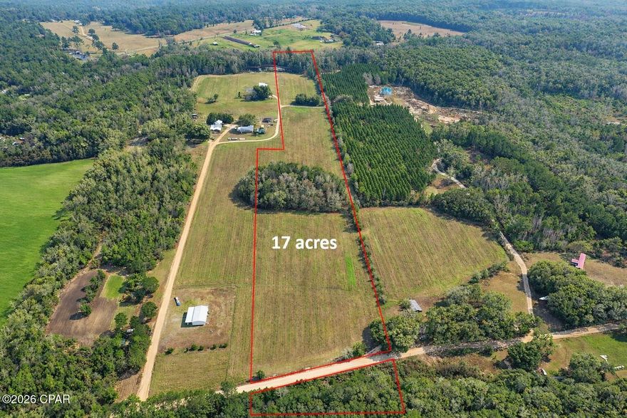 Discover the perfect opportunity with this 17-acre parcel of vacant, buildable land located just minutes from the Choctawhatchee River. Whether you're searching for the ideal homesite, weekend retreat, or investment property, this acreage offers peaceful surroundings with convenient access to outdoor recreation.

The property features a private pond that is great for fishing, adding to the charm and recreational appeal of this versatile tract. Ideally situated a little over an hour from Panama City Beach, FL, you can enjoy the best of country living while still being within reach of the Gulf Coast.

Don't miss your chance to own this unique property. Schedule your showing today with your favorite agent.

Buyer and Buyer's agent to satisfy themselves to all pertinent information regarding the property.