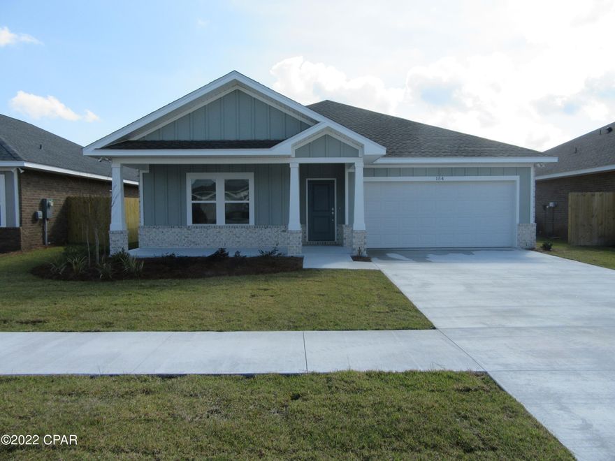 Located in the much desired community of Lynn Haven on the newly developed private community of Camryn's Crossing, this beautiful NEW construction 3 bedroom 2 bath home is convenient to shopping, dining, schools, and centrally located to the Worlds Most Beautiful Beaches and Military Installations. New construction include but not limited to new vinyl wood plank flooring, new paint, trim, upgraded fixtures, custom counter tops, cabinets, and stainless appliances, impending fenced in backyard. This property has an large 2 car garage. Living area is a very large open space with an island wet bar for entertaining. Community walking park and playground. All property sizes and ages are approximate, please measure and/or verify if important. School assignments are subject to change, please check with Bay County for most accurate information. Deposit is the same as the rent. Pet's allowed with breed restrictions and owner approval.