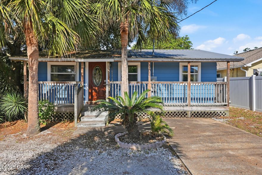 Welcome to your West End Panama City Beach cottage getaway--where charm, location, and income potential come together! 

This adorable 2-bedroom, 1-bath beach cottage is perfectly positioned just ½ mile to Lake Powell Park & boat launch and minutes from the sugar-white sands, 30A, local restaurants, and shopping. Whether you're looking for a personal beach escape or an income-producing short-term rental, this one checks all the boxes.

Inside, you'll find a thoughtfully updated home featuring new waterproof flooring, updated kitchen with quartz countertops and cabinets, newer appliances, and fresh interior paint. Major improvements include a new heat pump (2025), updated electrical panel and a tankless gas water heater--giving peace of mind for years to come. 

Step outside to enjoy a private fenced backyard, inviting front porch, and added covered outdoor space--perfect for relaxing after a beach day or hosting guests.

Already operating as a short-term rental, with bookings continuing into 2026, making it a perfect turnkey Airbnb opportunity or second home with income potential. 

Located in the highly desirable and affordable West End of PCB, this is your chance to own a slice of the beach lifestyle without breaking the bank.

Don't miss this one--fun, functional, and full of potential!