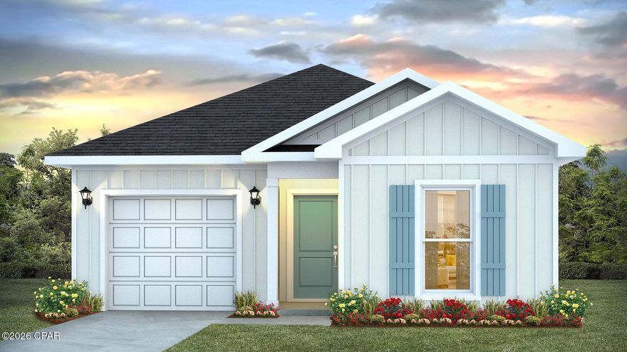 This pre-construction homesite offers the opportunity to secure new construction prior to groundbreaking. This property will be developed with the Camilla floorplan and built to current design standards and specifications. Buyers may have the ability to personalize select finishes depending on the stage of construction. Estimated completion timelines and build details available upon request.  

This cozy cottage-style home features four bedrooms and 2 bathrooms, all on one level, with 1,504 square feet of living space. Stylish and comfortable, this home is designed to suit your needs. The exterior of this home has a covered front entry and a single car garage.  
 
As you enter this home you will find a bright entry and a foyer that leads to the spacious open concept living area that seamlessly connects the kitchen, dining, and living rooms. The kitchen has upper and lower cabinetry for storage, a small pantry and a peninsula bar for with space for bar seating. The split bedroom plan ensures just the right amount of privacy. The primary bedroom serves as a retreat, featuring an ensuite bath and a spacious open closet. In the primary bath you will have a single vanity with lower cabinetry for storage and a step-in shower. This home will have EVP flooring throughout, quartz countertops, matte black plumbing fixtures and an appliance package to include a stove, microwave and dishwasher. 

Continuing back through the living area you will find the laundry room with space for a full-size washer and dryer and an additional storage room. There are three guest bedrooms, one just as you near the front entry hall and two located along the foyer that are separated by the shared bathroom. The guest bathroom has a single vanity and shower tub combination. At the back of the home, there is a patio that is accessible from the living area. 
Images are of Camilla model home and may include custom design features not available in other homes. Furnishings and decorative items are not included with home purchase.