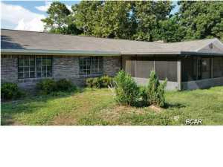 All sizes are apx--taken from tax records///Brick home situated in a cull-de-sac-screened porches on front and back///new roof in August//freshly painted////new wood flooring//-4th bedroom could be used as bonus/game room (20x13)only 5 blocks from Gulf of Mexico--and front beach road//easy access to back beach road///owners are motivated to sell! bring all offers!! Old wood storage shed in back yard is sold ''as is''-will tear down if buyers want!