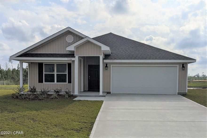 The Cali floor plan has two bedrooms just off the foyer with a shared bath. The kitchen is open and spacious with plenty of cabinetry, a corner pantry,

a center island with sink and dishwasher. The standard appliances include, a stove, microwave and dishwasher. Bedroom 1 is just off the large living area and

has a dual sink vanity, a large soaking tub, separate shower and a walk-in closet. Additional features include vinyl flooring throughout the common areas, carpet

in the bedrooms, and nickel hardware on interior doors.

(BUID3063) This home is being constructed with the Zip Sheathing system, providing greater protection than a
traditional housewrap from damages due to wind, rain, and extreme weather.