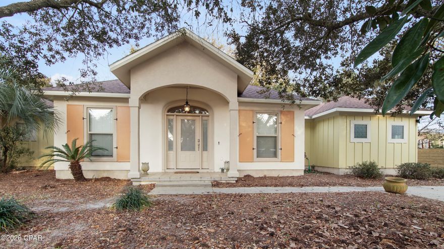 Located on the desirable West End of Panama City Beach, this charming 3-bedroom, 2.5-bath home offers comfort and functionality all with no HOA fees.
An inviting covered front entry welcomes you inside its spacious tiled living areas with crown molding accents and a flowing layout. The kitchen features ample cabinetry and generous counter space complete with an island, ideal for everyday living or entertaining. The private primary suite includes its own covered back patio, perfect for morning coffee or relaxing evenings. Two additional guest bedrooms share a convenient Jack-and-Jill bathroom, providing a practical and well-designed layout.
Just minutes from the beach, dining, and shopping, this home offers the best of coastal living with added flexibility and privacy! All measurements, dimensions, and information are deemed reliable but not guaranteed. Buyer to verify if important.