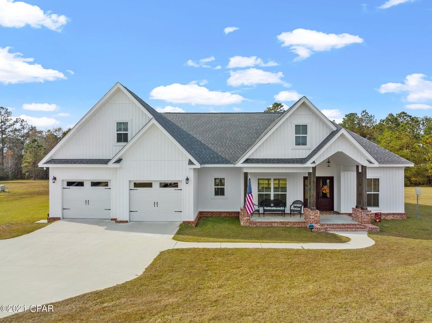 Under contact, seller accepting back up offers. Newer home located in the desirable Lake Pointe subdivision in Chipley.  The living space of this home features an open concept.  Living area is open to both the dining area, in addition to the well appointed kitchen.  Kitchen features white shaker style cabinets, stainless appliances, breakfast bar and subway tile backsplash.  There is also an area that serves as a great coffee bar or butlers pantry.  The master suite is well appointed and features a large walk in closet.  The master bath has a large garden tub, double sinks, and tile shower.  The hall bath also features double sinks!  Upstairs is a large bonus room that could also serve as the fourth bedroom.  This home is a must see!!!