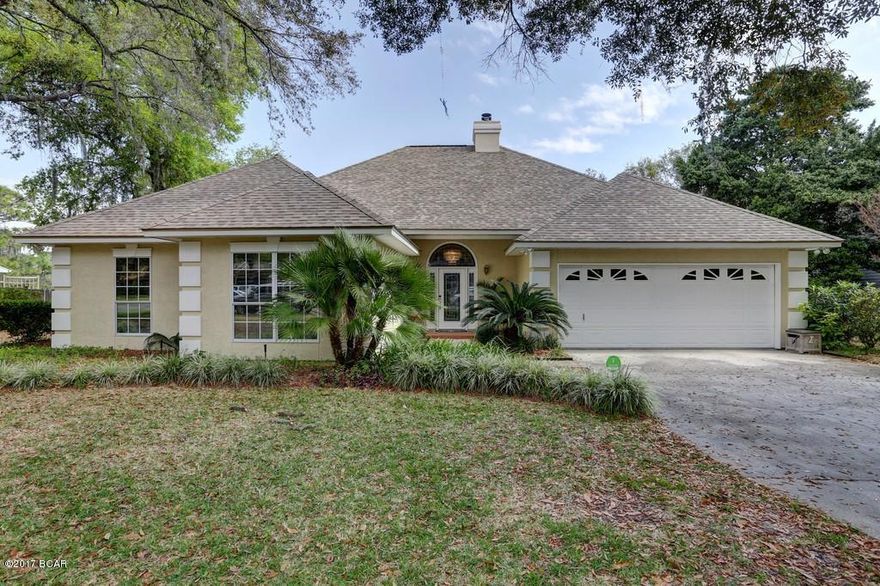 THIS MAGNIFICENT HOME SITS AMONG TALL OAKS AND MAGNOLIAS, ON ROBINSON BAYOU, AMID SOME OF THE MOST DISTINGUISHED HOMES IN PANAMA CITY!  HARDWOOD FLOORS IN MAIN ROOMS OF THE HOME, AND BEAUTIFUL NEWLY UPDATED THROUGHOUT, WITH CERAMIC TILE, ENTIRELY NEW KITCHEN AND APPLIANCES (TOP OF THE LINE), HIGH CEILINGS, CEILING FANS, MAGNIFICENT FIREPLACE, FLORIDA ROOM, COVERED POOL, POOL HOUSE/WORKSHOP, HOT TUB, AND AMPLE STORAGE THROUGHOUT! NEW CABINETRY IN HUGE MASTER BEDROOM, WITH LARGE WALK-IN SHOWER AND WALK-IN CLOSET, BEAUTIFUL LIGHTING THROUGHOUT.  TO COMPLETE THIS MASTERPIECE IS A BEAUTIFULLY LANDSCAPED LAWN, BACK YARD FRONTING ON ROBINSON BAYOU WITH SEAWALL, AND BOAT LIFT.ROOF  WAS INSTALLED IN 2012- CALLED AN ENGLISH TILE!  magnificent FROM FRONT TO BACK, THIS HOME MUST BE SEEN TO APPRECIATE!