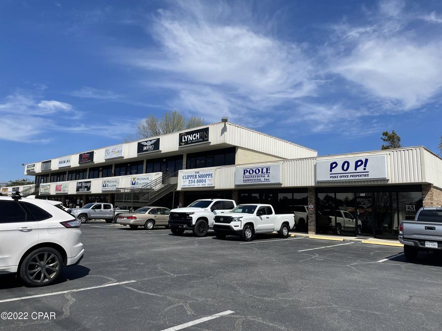 Great Location, Great price for Commercial Office Space! Located on the the second floor of Panama Plaza.  Great signage opportunity. For investors, POTENTIAL RENTAL INCOME about 28K a year. Great location on the west end of the beach. Near where all the action and development in Panama City Beach is happening. CAM fees include water, sewer and garbage pickup, as well as insurance.