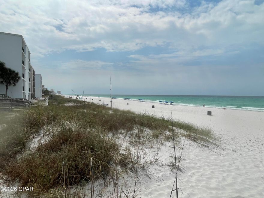 ***NO HOA, VERY CLOSE (1-BLOCK AWAY) TO THE GULF OF AMERICA***
Welcome home to SILVER SANDS BEACH resort community -- your forever dream home and/or incredible SHORT-TERM rental INVESTMENT opportunity located just 1-block from the white sandy beaches!  Just a short walk to the gulf breezes, emerald-blue waters, wild sea oats, and coastal sand dunes of the GULF of AMERICA!  Your vacation destination paradise awaits with plenty of family friendly entertainment venues, sports bar & grills, seafood restaurants & the amazing ST. ANDREWS STATE PARK -- take your golf cart for a brief but peaceful ride down Thomas Drive!  

***HOME FEATURES***
Upon entry to this spacious 2BR/1.5BA home, you will be impressed with open floor plan with the high-quality Tile flooring throughout the entire lower level!  The large spacious Living Room has easy sliding glass doors to access the private backyard patio with enclosed white vinyl fencing for private enjoyment!  Plenty of room to host & entertain your family and friends!  The beautiful kitchen area comes with an inviting breakfast coffee bar connected to the adjacent dining room.  The large Master Bedroom features an adjacent bonus room perfect to accommodate another sleeper option (sleeps 2).

***INVESTOR ALERT***
Perfect vacation home for large families (Sleeps 8 Total) -- Master Bedroom with Bonus Room (Sleeps 4), Guest Bedroom (Sleeps 2), Sleeper Sofa (Sleeps 2).

***IMPROVEMENTS***
Architecture Shingle Roof (2014), HVAC System (2019), Water Heater (2019), Sliding Glass Doors (2024), Tile Flooring entire 1st floor, White Vinyl Fencing (2014), 4-Point Inspection (2022) - certified Roof, Plumbing, Electrical, and HVAC System.  Pride in Ownership: Freshly painted throughout (2026) to maintain structural integrity & preservation -- interior walls, ceiling, and trim; exterior paint on stucco, walls, trim, front & back patio concrete!  Well-maintained and turn-key ready home! No need to look any further, welcome home!