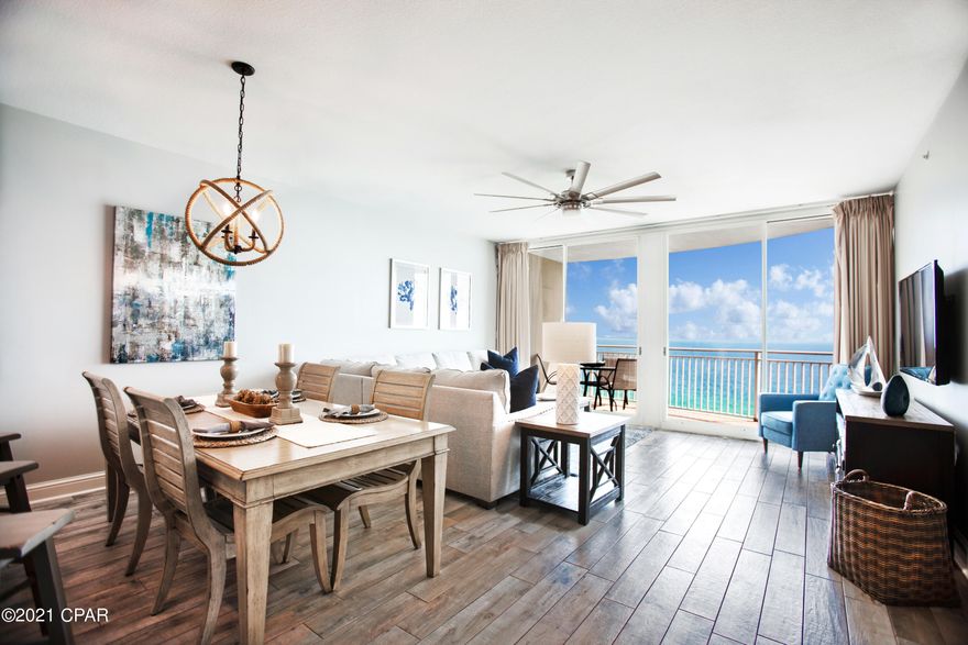 AQUA 1605 is one of the highest in demand across PCB with a spacious floor plan, West facing balcony w/ spectacular sunsets and excellent rental income potentially averaging between 55K and 65K! 2 Bedroom, 2 Bath with Bunkbeds inset into the wall. Exquisite interior spaces include beautiful master suite with w/ garden tub, glass enclosed shower and double vanity, guest room 2 w/ bath/shower combo and single vanity, spacious kitchen w/ granite counter tops, refrigerator, microwave and washer/dryer. AQUA is the Premier location in all of PCB and walking distance to Pier Park! AQUA commands one of the most enchanting views on the gulf coast as this beautiful property rises above the white sands of Panama City Beach to the vibrant blue of the Gulf Coast sky. Sandy white beaches and blue-green crystalline waters stretch as far as the eye can see. Experience the poolside café, the whirlpool spa and the majestic beachside terrace of pools, fountains and water gardens - Aqua is your ultimate Gulf-front vista, all the beauty of resort living and all the comfort of home.

The Bay County International Airport is nearby bringing new investors to this area, and high quality will be a premium.

Vacation pleasures abound as there is championship golf, fine restaurants, spectacular shopping, sport fishing, scuba diving, parasailing and amusement parks...or just make new tracks in the sand. Whatever you choose, AQUA is both your enchanting host and your luxurious sanctuary. While at Aqua you can enjoy on-site pampering services such as our Aromatherapy Steam Room, Fitness Center, supervised Kid's Club during peak vacation seasons, Poolside Party, Meeting and Media Room, an Event Center and more.