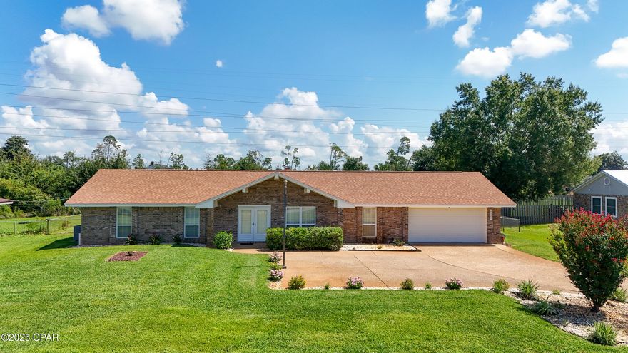 CHARMING All-BRICK 3-BEDROOM HOME IN A HIGHLY DESIRABLE NEIGHBORHOOD.  Nestled on nearly an acre of beautifully maintained land, this classic all-brick 3-bedroom, 2-bath home offers timeless appeal, generous living spaces, and a warm, welcoming atmosphere. Perfectly situated in one of the area's most sought-after neighborhoods, it's ideal for both everyday living and memorable gatherings.  From the moment you arrive, the large paver stone driveway and manicured lawn set the tone for the care and pride this home has enjoyed for the past 48 years. A two-car garage and full lawn sprinkler system add both convenience and curb appeal.  Inside, you'll find spacious living areas designed for comfort and connection. The family room is the heart of the home, featuring a beautiful large brick fireplace—perfect for cozy evenings or holiday celebrations. The layout flows easily for entertaining, with plenty of room for hosting large family gatherings.  The fenced backyard offers a private retreat, ideal for children, pets, or outdoor barbecues. With nearly an acre of space, there's room to garden, play, or simply relax and enjoy the peaceful surroundings.
This property is more than just a house—it's a place where decades of cherished memories have been made. Now, it's ready to welcome its next chapter.

Don't miss this rare opportunity to own a home with history, heart, and plenty of room to grow. Schedule your showing today!  Measurements are approximate., buyer to verify if important.