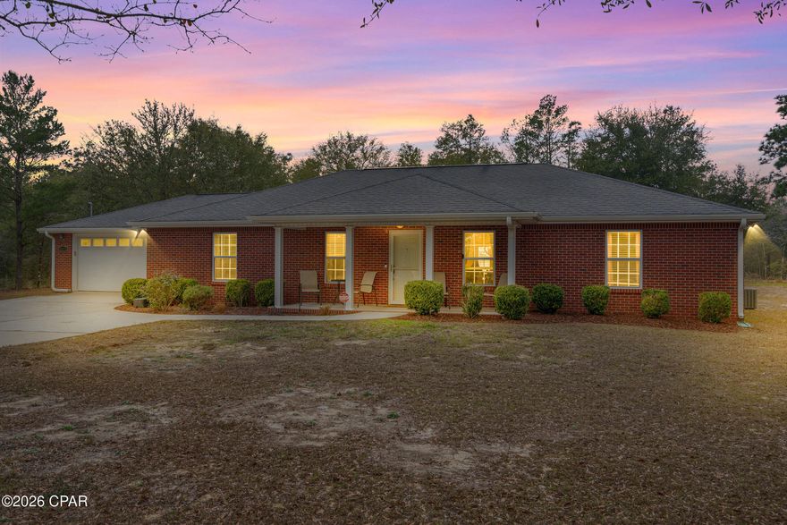 Don't miss this incredible opportunity! This beautiful 5-acre property offers a charming brick home with new appliances, LVP flooring throughout, and a modern alarm systemâ€”move-in ready and packed with updates. Outside, the possibilities soar with a 20x40 enclosed and insulated pole barn set on a 44x60 concrete pad, giving you tons of extra parking, workspace, or storage. The pole barn also features a plumbed bathroom, ready to connect to the second septic systemâ€”already installed and rated for a 3-bath home. Build a guest house, pool house, or second residenceâ€”the groundwork is done! With 2 acres already cleared, you have room to expand, create your dream outdoor space, or simply enjoy wide-open country living.